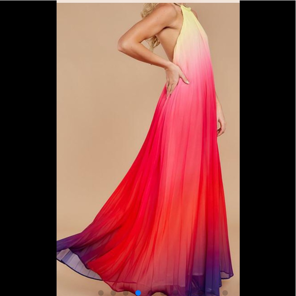 Backless Halter Maxi Dress